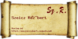 Szeicz Róbert névjegykártya